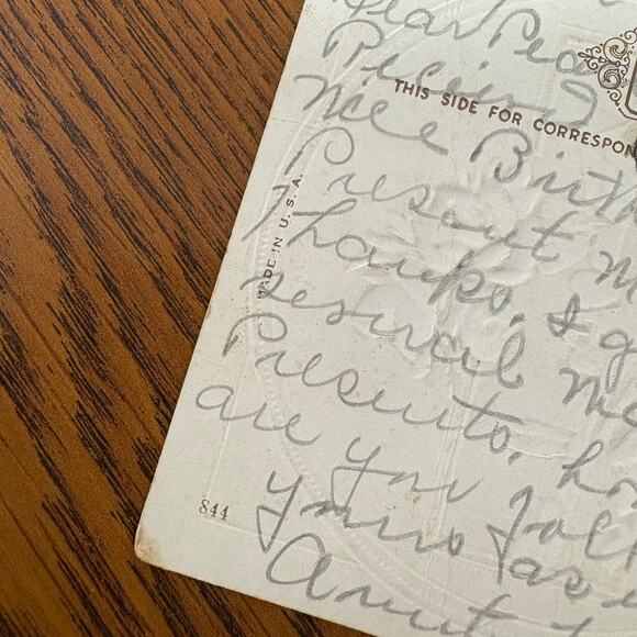 Antique Postcards Flowers Floral Lot of 4 Early 1900s Gilt Embossed Rose - Picture 4 of 16